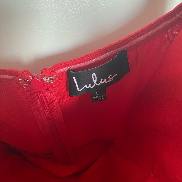 Lulus strapless red satin bodycon dress - Picture 4 of 4